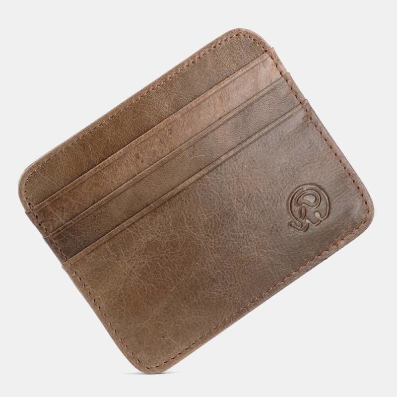Schlanke minimalistische Vordertasche Brieftasche aus echtem Leder Kartenhalter Kartenetui - Stil 10 - image 24