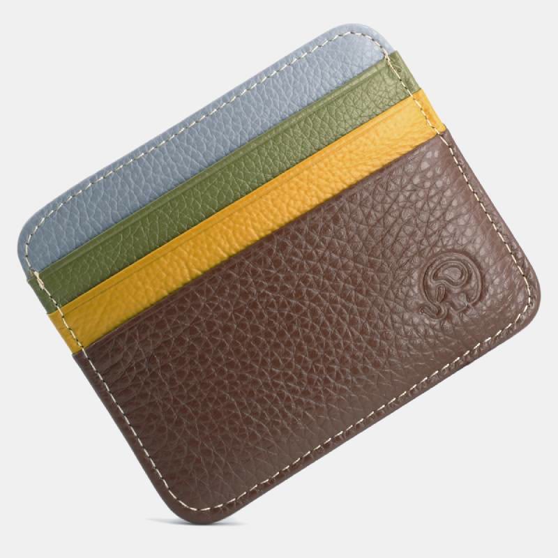 Schlanke minimalistische Vordertasche Brieftasche aus echtem Leder Kartenhalter Kartenetui - Stil 61 - image 69