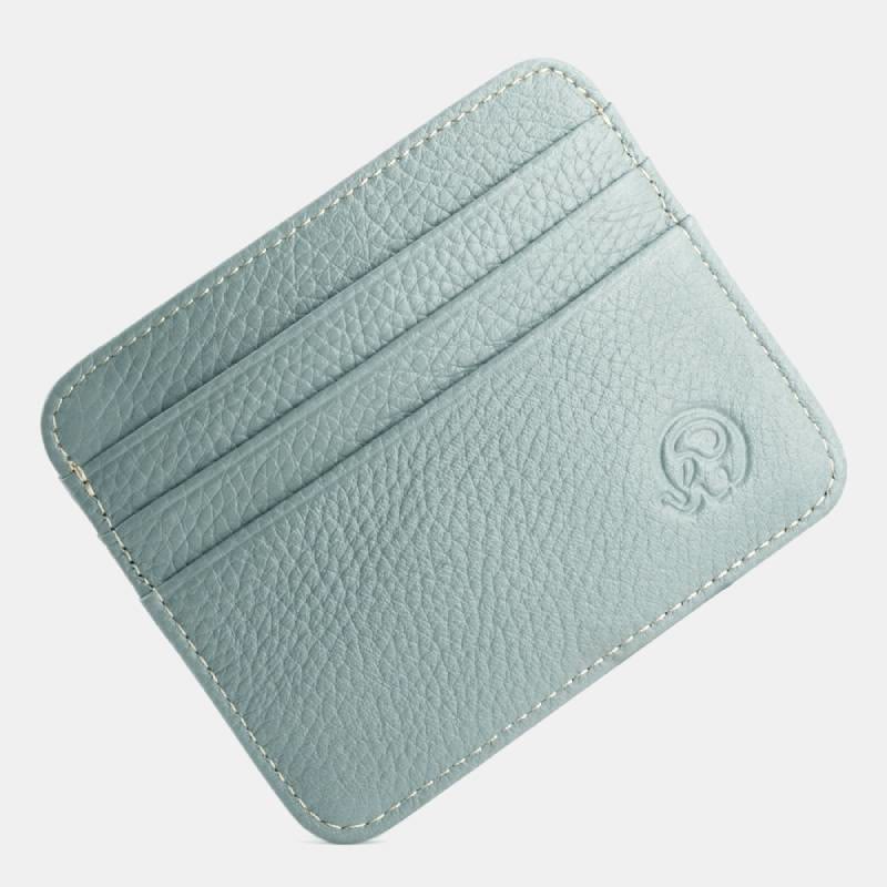 Schlanke minimalistische Vordertasche Brieftasche aus echtem Leder Kartenhalter Kartenetui - Stil 26 - image 36