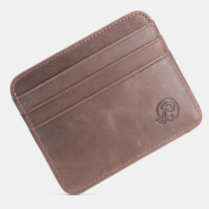 Schlanke minimalistische Vordertasche Brieftasche aus echtem Leder Kartenhalter Kartenetui - Stil 12 - image 26