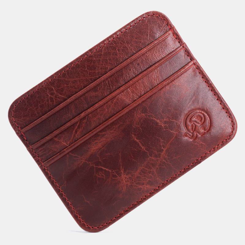 Schlanke minimalistische Vordertasche Brieftasche aus echtem Leder Kartenhalter Kartenetui - Stil 41 - image 49