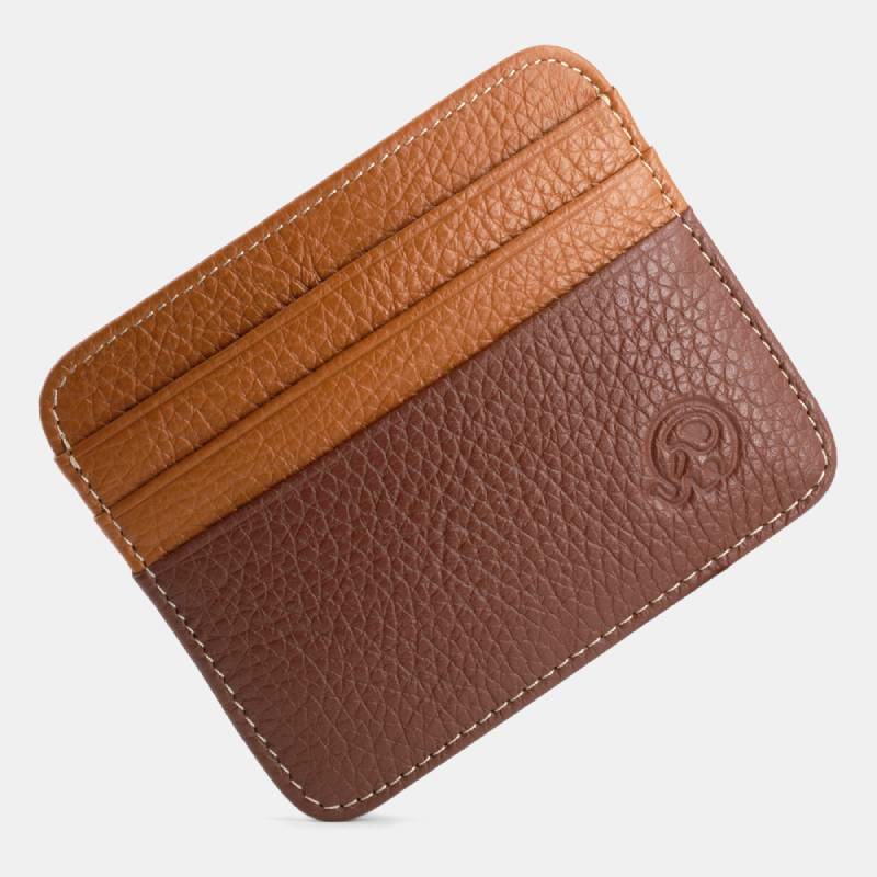 Schlanke minimalistische Vordertasche Brieftasche aus echtem Leder Kartenhalter Kartenetui - Stil 52 - image 60