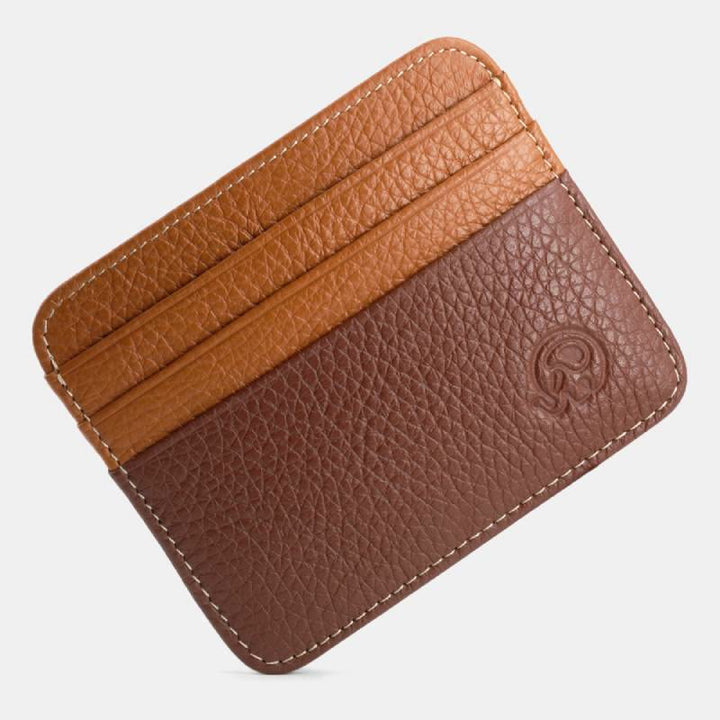 Schlanke minimalistische Vordertasche Brieftasche aus echtem Leder Kartenhalter Kartenetui - Stil 52 - image 60