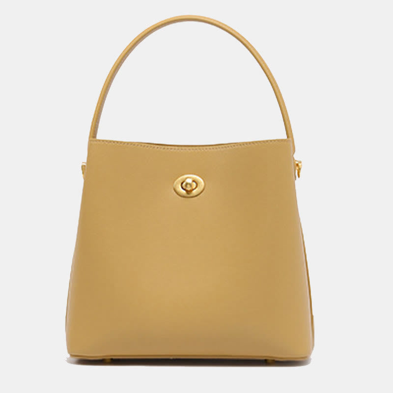 Elegante Handtasche aus Maulbeerseide mit Lotusstickerei, Leder 
