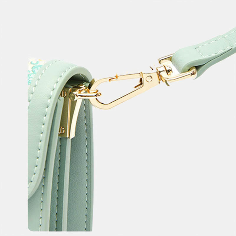 Blumen Stickerei Telefon Tasche Retro Mini Umhängetasche