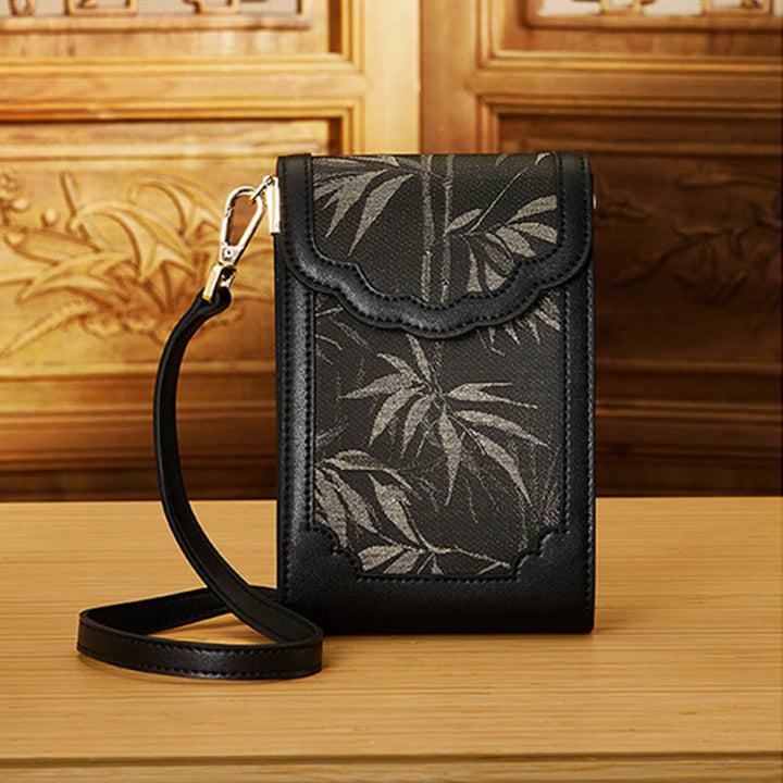 Blumen Stickerei Telefon Tasche Retro Mini Umhängetasche