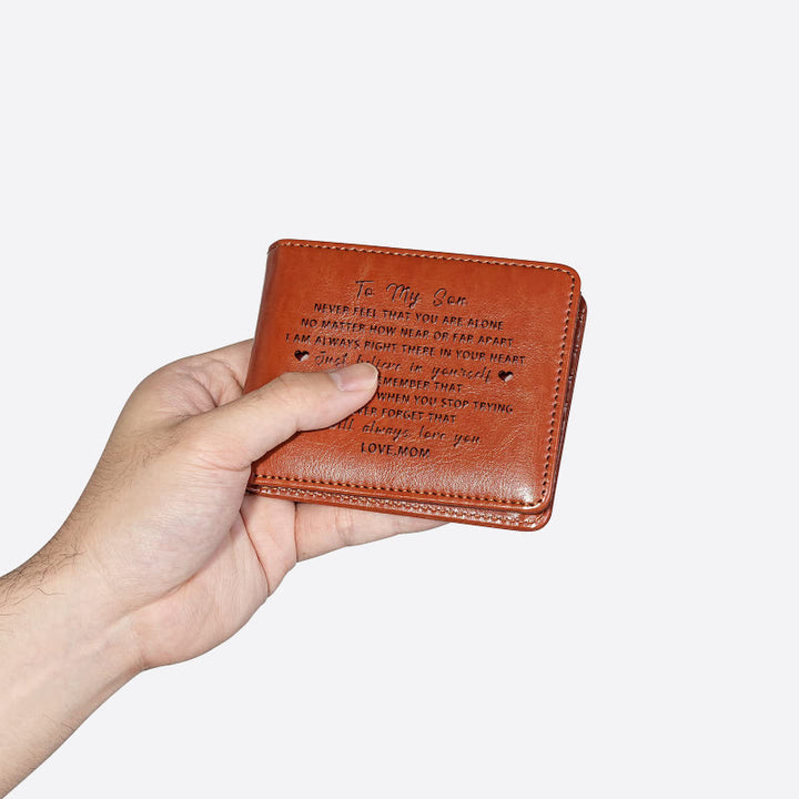 Geldbörse aus Leder mit Gravur „An meinen Sohn“ – bedeutungsvolles Geschenk