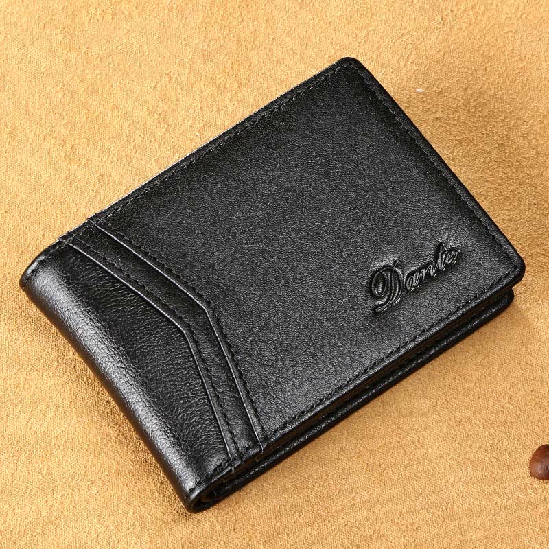 Kleine, kompakte Retro-Geldbörse aus Leder mit RFID-Blockierung für Herren