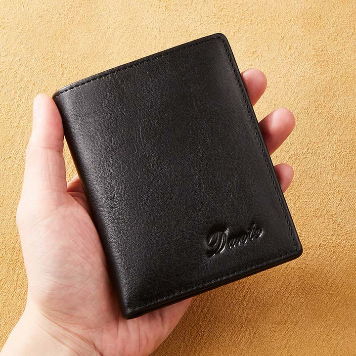 Retro-Geldbörse aus Leder mit RFID-Schutz für Herren