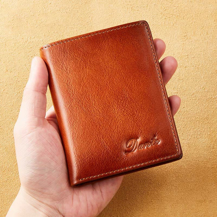 Retro-Geldbörse aus Leder mit RFID-Schutz für Herren