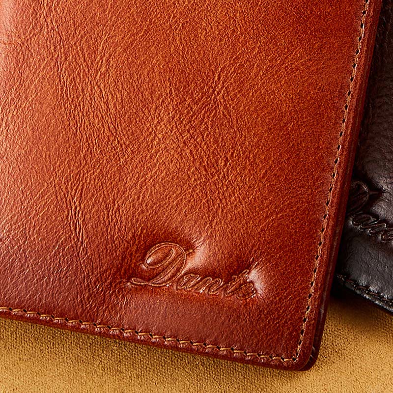 Retro-Geldbörse aus Leder mit RFID-Schutz für Herren