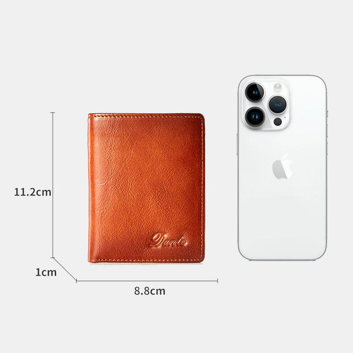 Retro-Geldbörse aus Leder mit RFID-Schutz für Herren