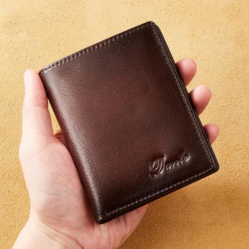 Retro-Geldbörse aus Leder mit RFID-Schutz für Herren