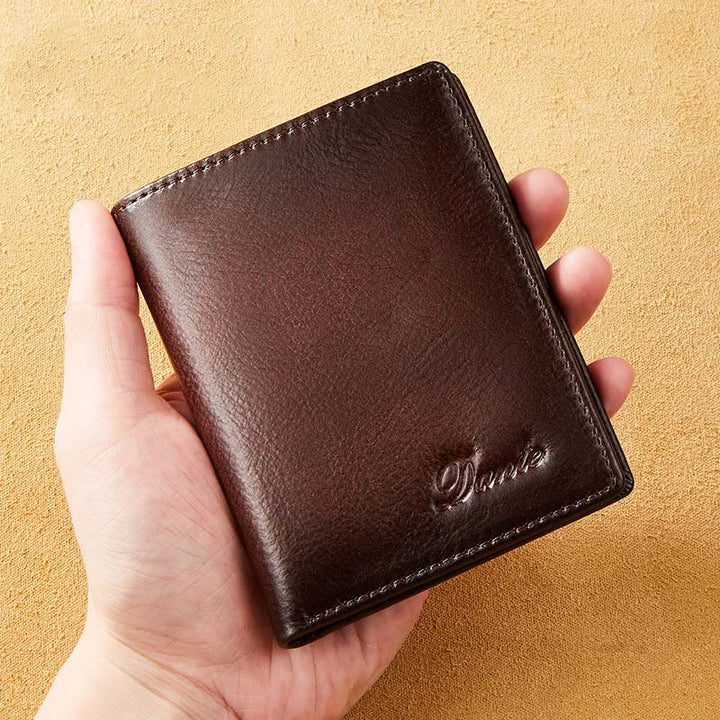 Retro-Geldbörse aus Leder mit RFID-Schutz für Herren