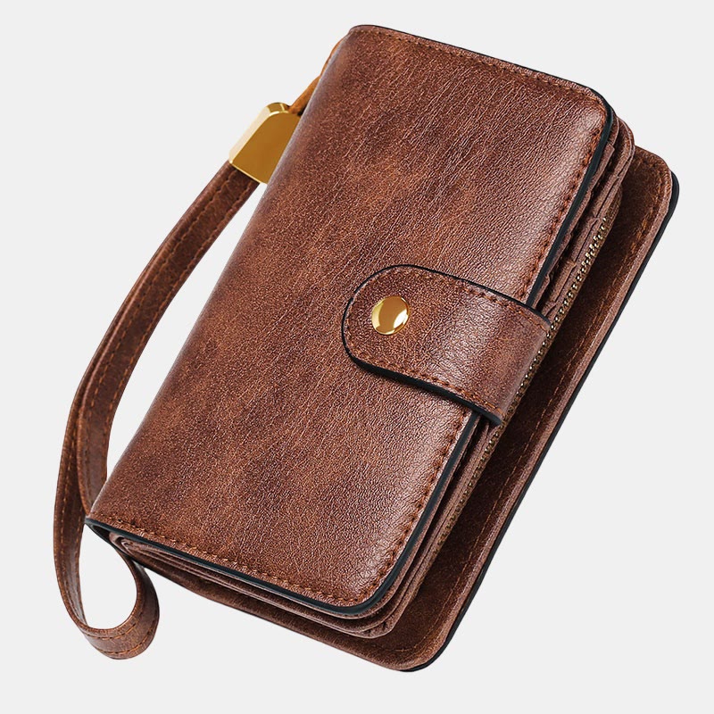 RFID-blockierende Geldbörse aus Kunstleder für Damen mit Handgelenkschlaufe und Reißverschlussfach - Peru - image 19