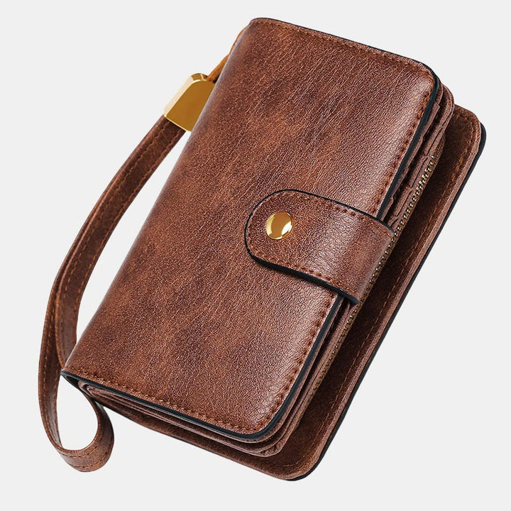 RFID-blockierende Geldbörse aus Kunstleder für Damen mit Handgelenkschlaufe und Reißverschlussfach - Peru - image 19