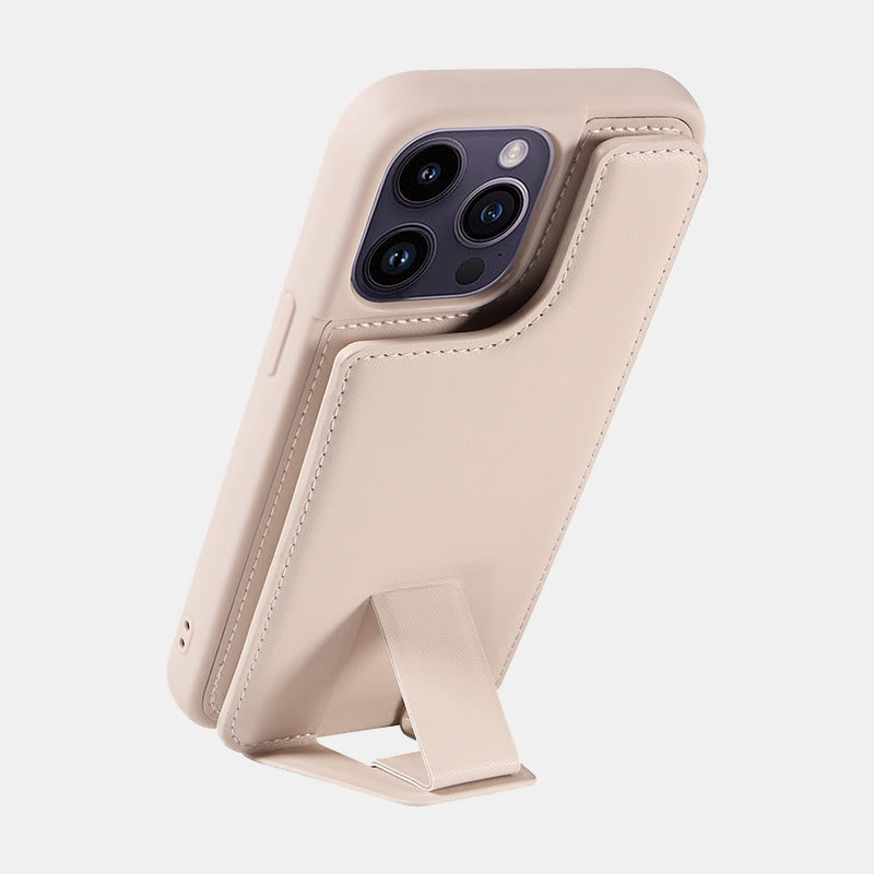 Minimalistische Handyhülle aus PU-Leder für iPhone mit Kartenhalter