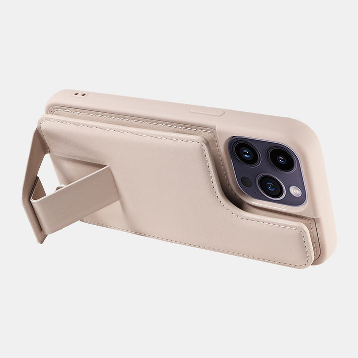 Minimalistische Handyhülle aus PU-Leder für iPhone mit Kartenhalter