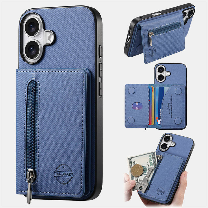 RFID-blockierende Handyhülle, Brieftasche, Kartenhalter für iPhone 16/15/14