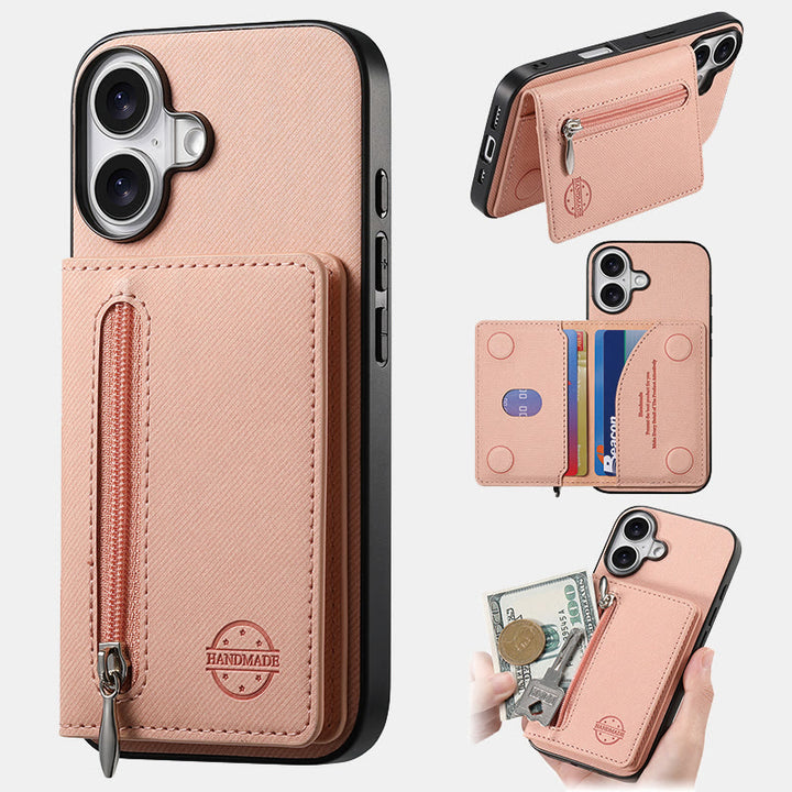 RFID-blockierende Handyhülle, Brieftasche, Kartenhalter für iPhone 16/15/14