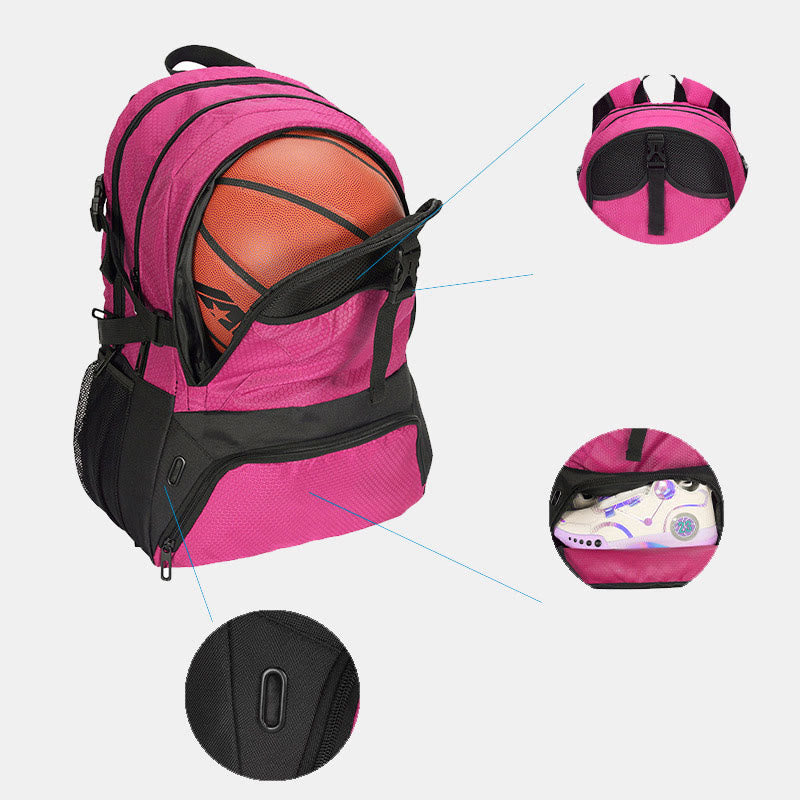Leichter Rucksack mit mehreren Taschen für Teamsportarten, Fußballtasche, Rucksacktasche