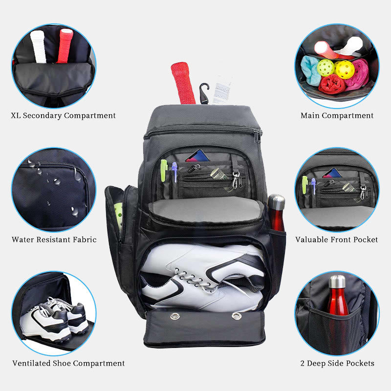 Tennistasche Funktioneller Sportrucksack mit Schuhfach