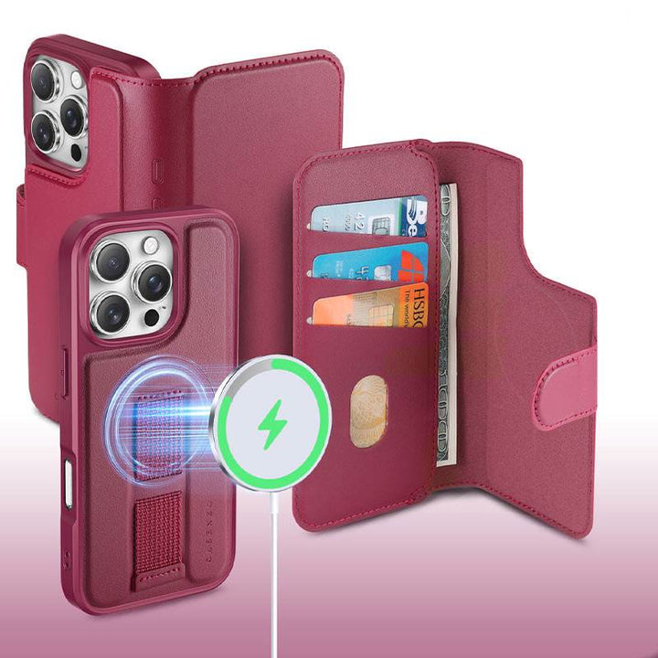 RFID-blockierende magnetische Handyhülle für iPhone mit Kartenhalter
