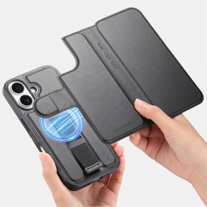 RFID-blockierende magnetische Handyhülle für iPhone mit Kartenhalter