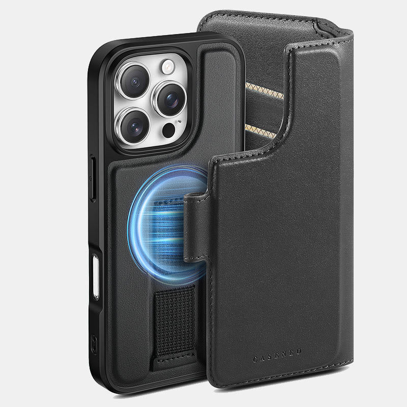 RFID-blockierende magnetische Handyhülle für iPhone mit Kartenhalter