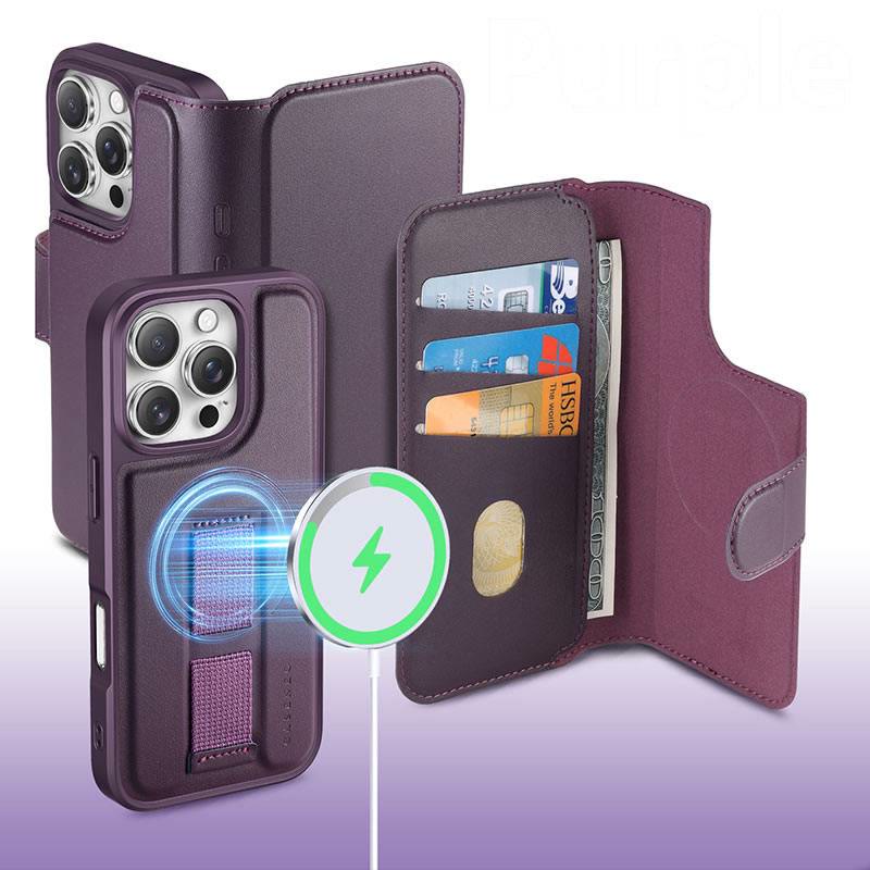 RFID-blockierende magnetische Handyhülle für iPhone mit Kartenhalter