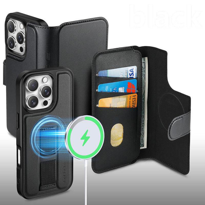 RFID-blockierende magnetische Handyhülle für iPhone mit Kartenhalter