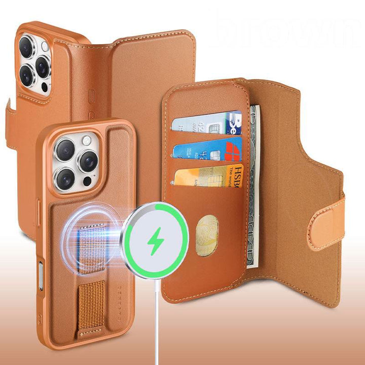 RFID-blockierende magnetische Handyhülle für iPhone mit Kartenhalter