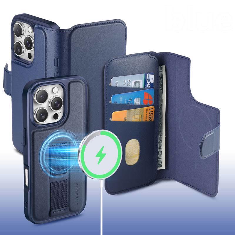 RFID-blockierende magnetische Handyhülle für iPhone mit Kartenhalter