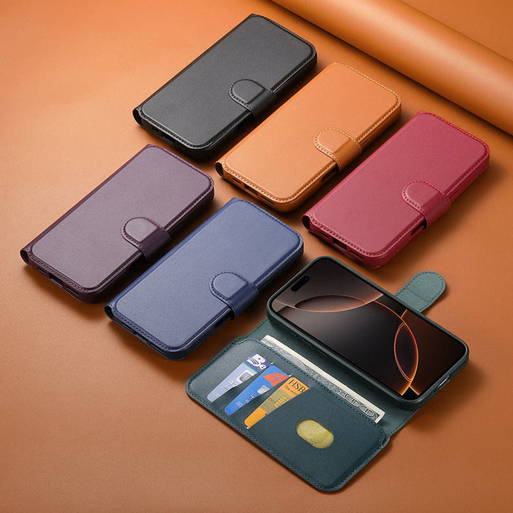 RFID-blockierende magnetische Handyhülle für iPhone mit Kartenhalter