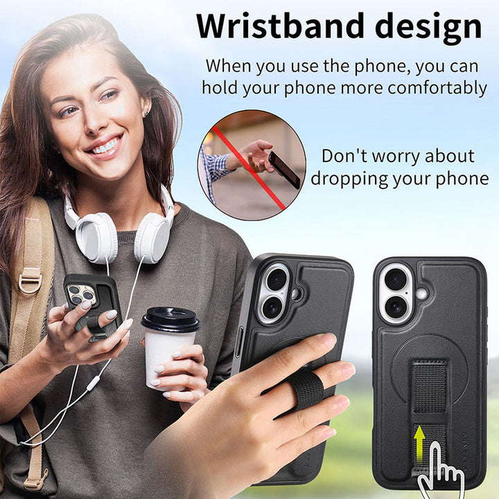 RFID-blockierende magnetische Handyhülle für iPhone mit Kartenhalter