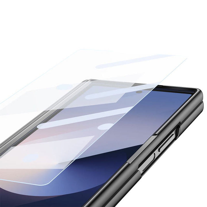 Lychee Leder Samsung Z Fold Handyhülle mit S-Pen Slot Displayschutz