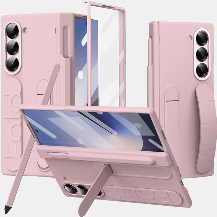 Handyhülle für Samsung Z Fold mit S-Pen-Halter, Stylus-Stoßdämpfer und Handschlaufe