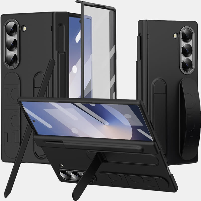 Handyhülle für Samsung Z Fold mit S-Pen-Halter, Stylus-Stoßdämpfer und Handschlaufe