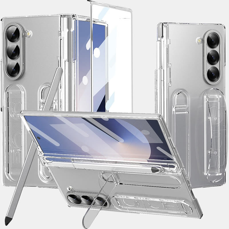 Handyhülle für Samsung Z Fold mit S-Pen-Halter, Stylus-Stoßdämpfer und Handschlaufe