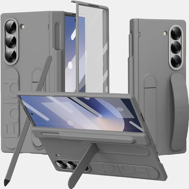 Handyhülle für Samsung Z Fold mit S-Pen-Halter, Stylus-Stoßdämpfer und Handschlaufe