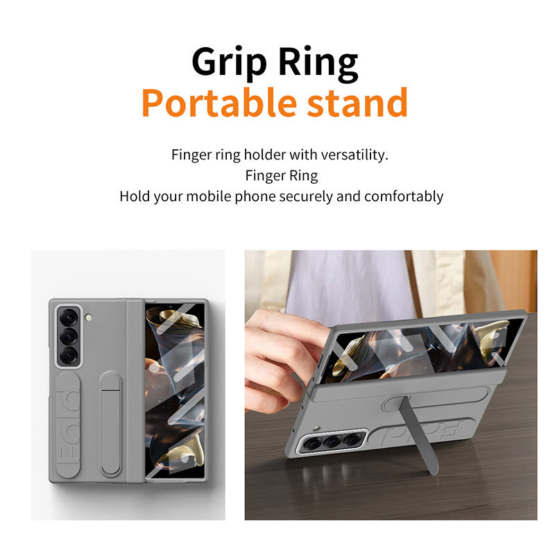 Handyhülle für Samsung Z Fold mit S-Pen-Halter, Stylus-Stoßdämpfer und Handschlaufe
