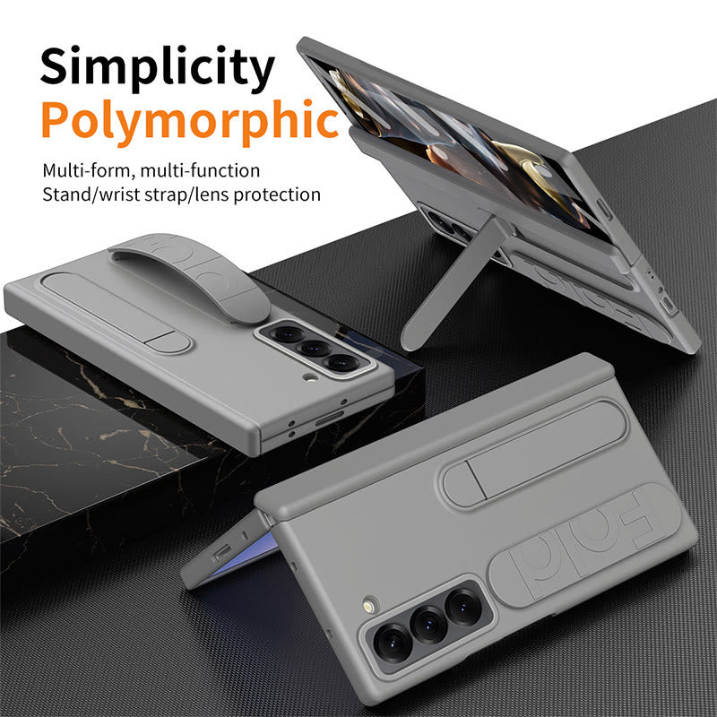 Handyhülle für Samsung Z Fold mit S-Pen-Halter, Stylus-Stoßdämpfer und Handschlaufe