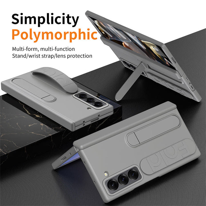 Handyhülle für Samsung Z Fold mit S-Pen-Halter, Stylus-Stoßdämpfer und Handschlaufe