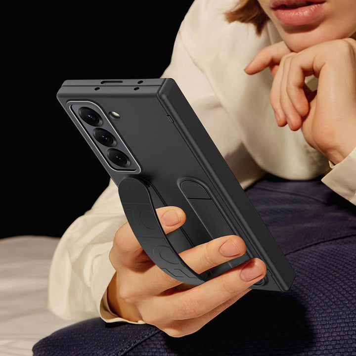 Handyhülle für Samsung Z Fold mit S-Pen-Halter, Stylus-Stoßdämpfer und Handschlaufe
