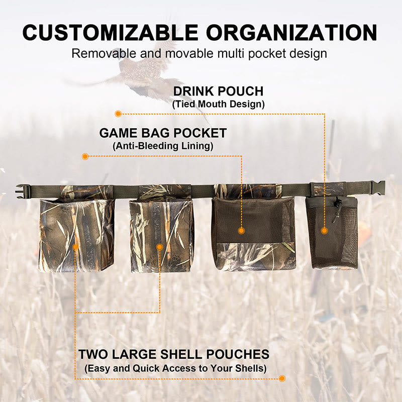 Camo Jagd Pack Taille Tasche Tasche Einstellbar Atmungsaktiv für Jagd Hund Training