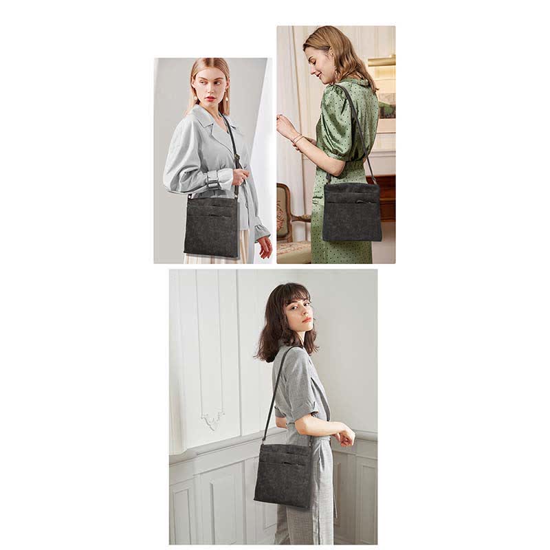 Umhängetaschen für Damen, mittlere Größe, 3 Reißverschlüsse, Schulterhandtasche aus Leder