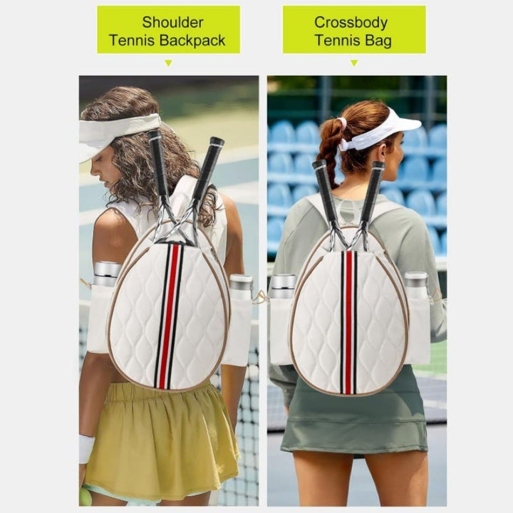 Gesteppte Tennis-Sling-Umhängetasche, wandelbarer Rucksack, Schlägertasche - image 6