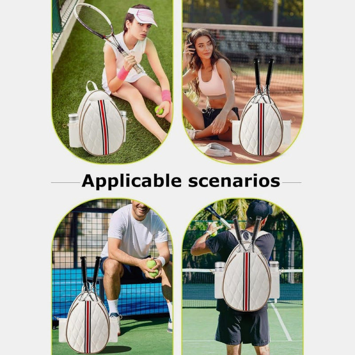 Gesteppte Tennis-Sling-Umhängetasche, wandelbarer Rucksack, Schlägertasche - image 7