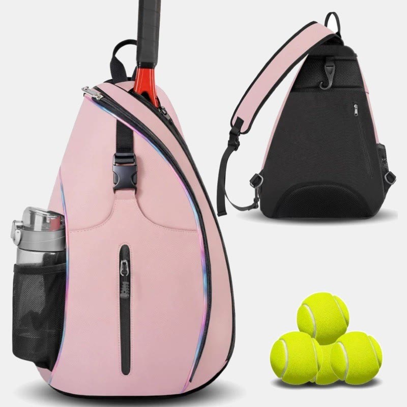 Tennistasche mit einer Schulter und Umhängetasche, Tennisschlägertasche - Rosa - image 6