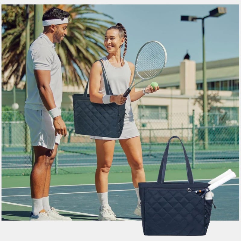 Wasserdichte gesteppte Schlägertasche, Tragetasche für Tennis, Picketball, Tragetasche, Umhängetasche - image 8